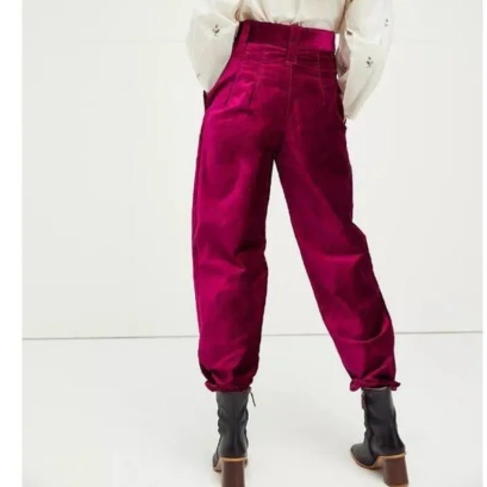 NWOT Free People Venus Velvet Paperbag Pants Sz 0 Z506-6 - Picture 2 of 2